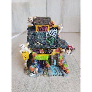 Vintage Halloween glitter mill haunted house xmas decor